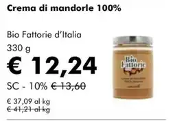NaturaSì Crema di mandorle 100% Bio Fattorie d'Italia offerta