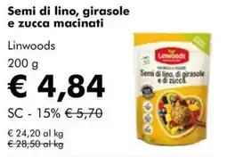 NaturaSì Semi di lino, girasole e zucca macinati Linwoods offerta