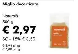 NaturaSì Miglio decorticato NaturaSi offerta