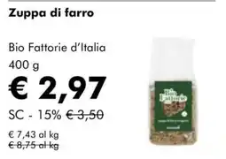 NaturaSì Zuppa di farro Bio Fattorie d'Italia offerta