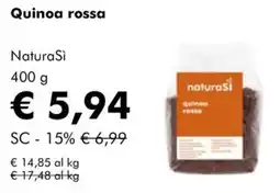 NaturaSì Quinoa rossa NaturaSi offerta