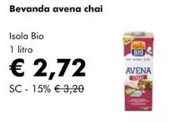 NaturaSì Isola Bio bevanda avena chai offerta