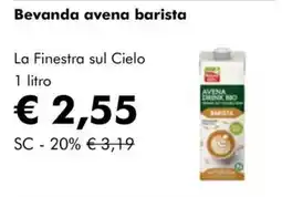 NaturaSì Beveranda avena barista La Finestra sul Cielo offerta