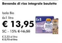 NaturaSì Beveranda di riso integrale bauletto Isola Bio offerta