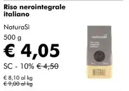 NaturaSì Riso nero integrale italiano NaturaSi offerta