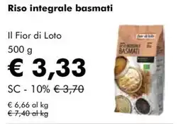 NaturaSì Riso integrale basmati Il Fior di Loto offerta