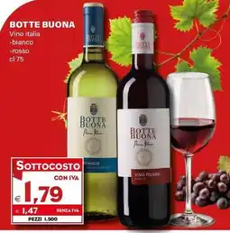 Boningros Cash and Carry Botte Buona Vino Italia bianco/rosso offerta