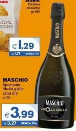 Boningros Cash and Carry Maschio spumante ribolla gialla extra dry offerta