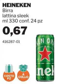 GrosMarket Heineken Birra lattina sleek offerta