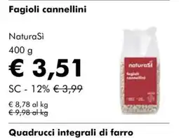 NaturaSì Fagioli cannellini NaturaSi offerta