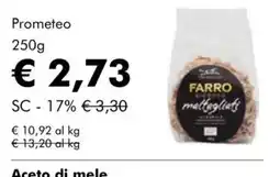 NaturaSì Farro biologico maltagliati Prometeo offerta