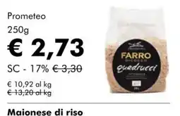 NaturaSì Prometeo Farro dicocco quadrucchi offerta