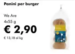 NaturaSì Panini per burger We Are offerta