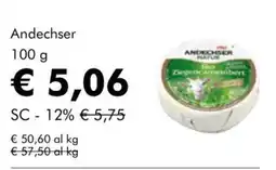 NaturaSì Andechser Bio Ziegen Camembert offerta