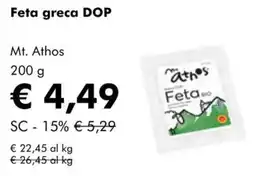 NaturaSì Feta greca DOP Mt. Athos offerta