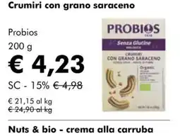 NaturaSì Crumiri con grano saraceno Probios offerta