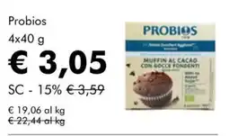 NaturaSì Probios muffin al cacao con gocce fondenti offerta