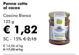 NaturaSì Panna cotta al cacao Cascina Bianca offerta