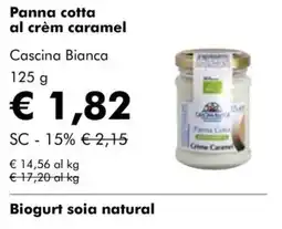 NaturaSì Panna cotta al crème caramel Cascina Bianca offerta