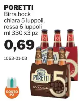 GrosMarket Birra bock Poretti offerta