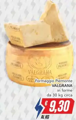 Italy Cash Formaggio Piemonte Valgrana offerta