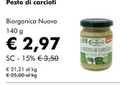 NaturaSì Pesto di carciofi Biorganica Nuova offerta