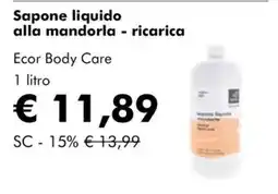 NaturaSì Sapone liquido alla mandorla - ricarica Ecor Body Care offerta