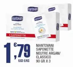 Splendidi e Splendenti Mantovani Saponette Neutre Argan/Classico offerta