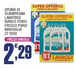 Splendidi e Splendenti Spuma di sciampagna lavatrice bianco puro/fresco puro/marsiglia offerta