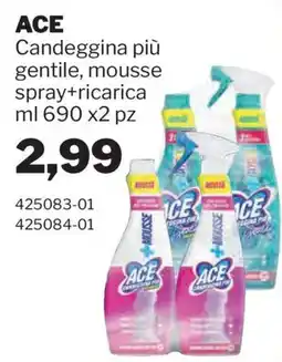 GrosMarket Ace candeggina più gentile mousse offerta