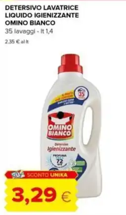 Tigre Detersivo lavatrice liquido igienizzante Omino Bianco offerta