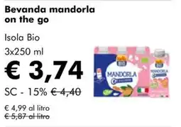 NaturaSì Bevanda mandorla Isola Bio offerta