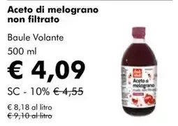 NaturaSì Aceto di melograno non filtrato Baule Volante offerta