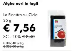 NaturaSì Alghe nori in fogli La Finestra sul Cielo offerta