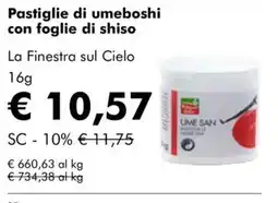 NaturaSì Pastiglie di umeboshi con foglie di shiso La Finestra sul Cielo offerta