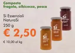 NaturaSì Composta fragola, albicocca, pesca Si Essenziali NaturaSi offerta