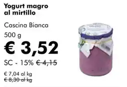 NaturaSì Yogurt magro al mirtillo Cascina Bianca offerta