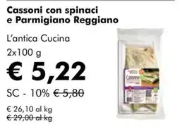 NaturaSì Cassoni con spinaci e Parmigiano Reggiano L'antica Cucina offerta