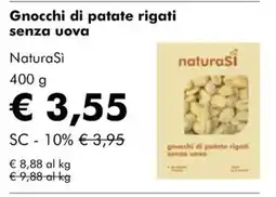 NaturaSì Gnocchi di patate rigati senza uova NaturaSi offerta