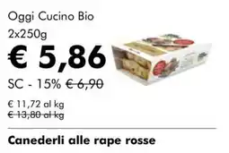 NaturaSì Oggi Cucino Bio Canederli alle rape rosse offerta