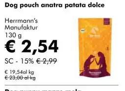 NaturaSì Dog pouch anatra patata dolce Herrmann's offerta