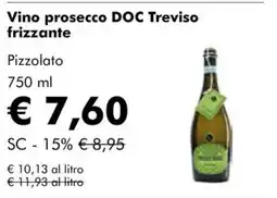 NaturaSì Vino prosecco DOC Treviso frizzante Pizzolato offerta