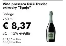 NaturaSì Vino prosecco DOC Treviso extradry "Sgajo" offerta
