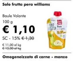NaturaSì Baule Volante Solo frutta pera williams offerta