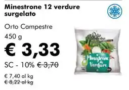 NaturaSì Minestrone 12 verdure surgelato Orto Campestre offerta
