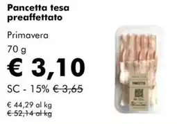 NaturaSì Pancetta tesa preaffettato offerta