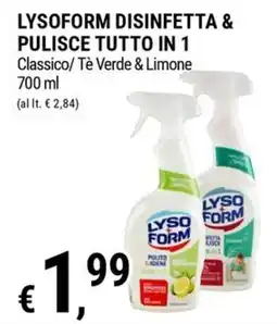 Tre Valli Supermercato Lysoform disinfetta & pulisce tutto in 1 offerta