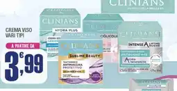 Splendidi e Splendenti Clinians crema viso vari tipi offerta