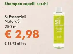 NaturaSì Shampoo capelli secchi Si Essenziali NaturaSi offerta