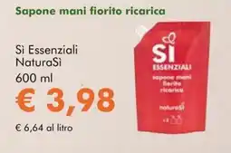 NaturaSì Sapone mani fiorito ricarica Si Essenziali offerta